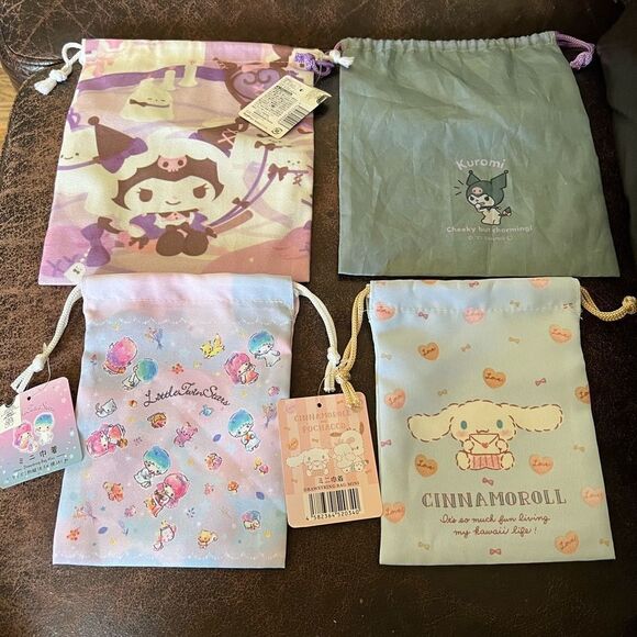 Sanrio Characters Drawstring Bags Bundle - Picture 1 of 8